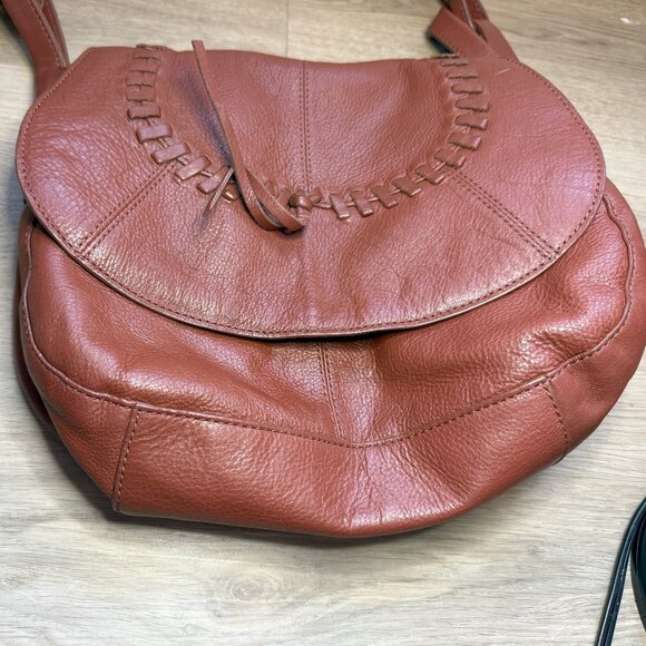 Lucky Brand Brown Boho Fold Over Crossbody Purse - Picture 5 of 7